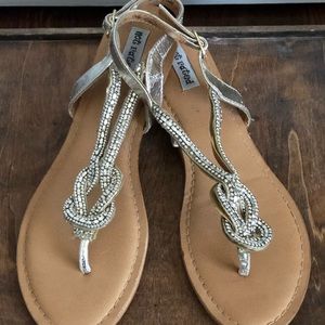 Gold Beaded Sandals